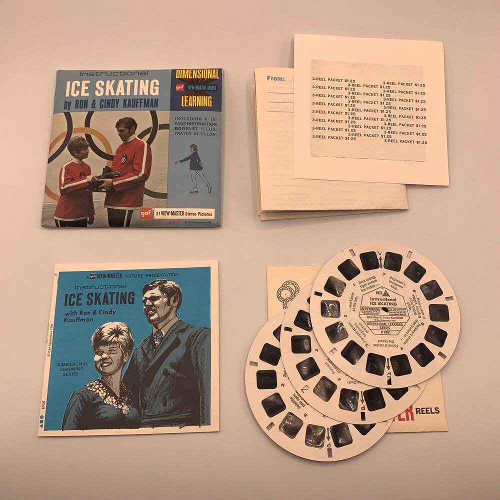 GAF View-Master: Instructional Ice Skating by Ron & Cindy Kauffman w Booklet